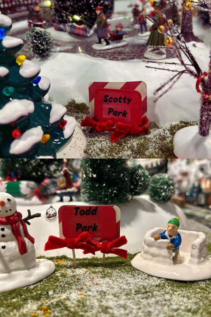 The top of the image shows a sign that says Scotty Park and the bottom says Todd park.